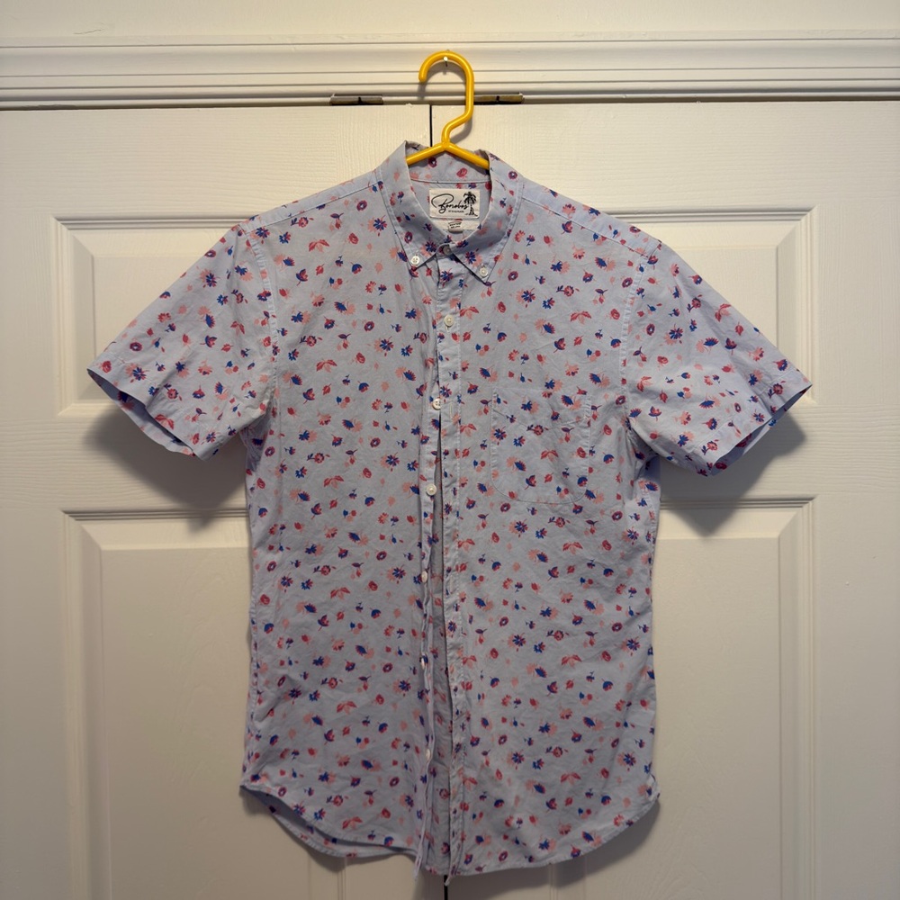 Bonobos Riviera Short Sleeve Shirt Tailored Fit Medium